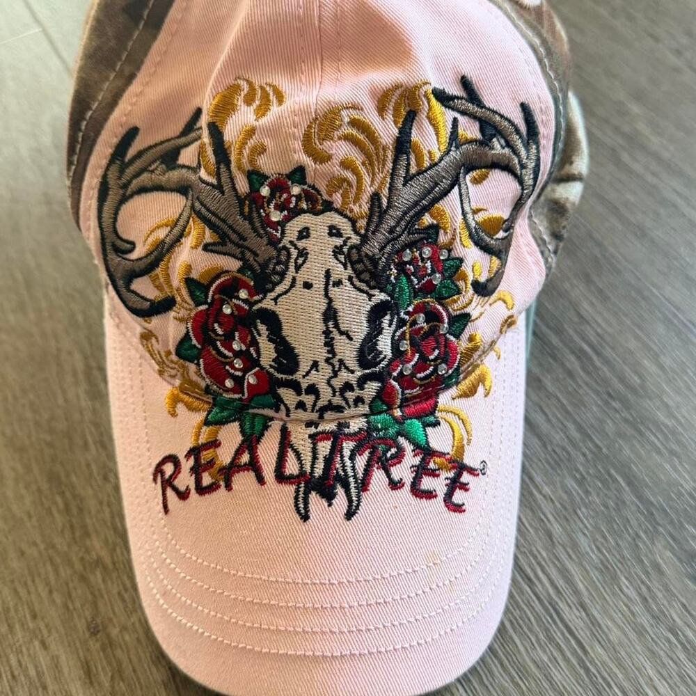 Pink realtree camo baseball cap